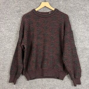 VTG‎ The Italian Sweater Co. Mens XL Geometric Knit Sweater Made in Italy